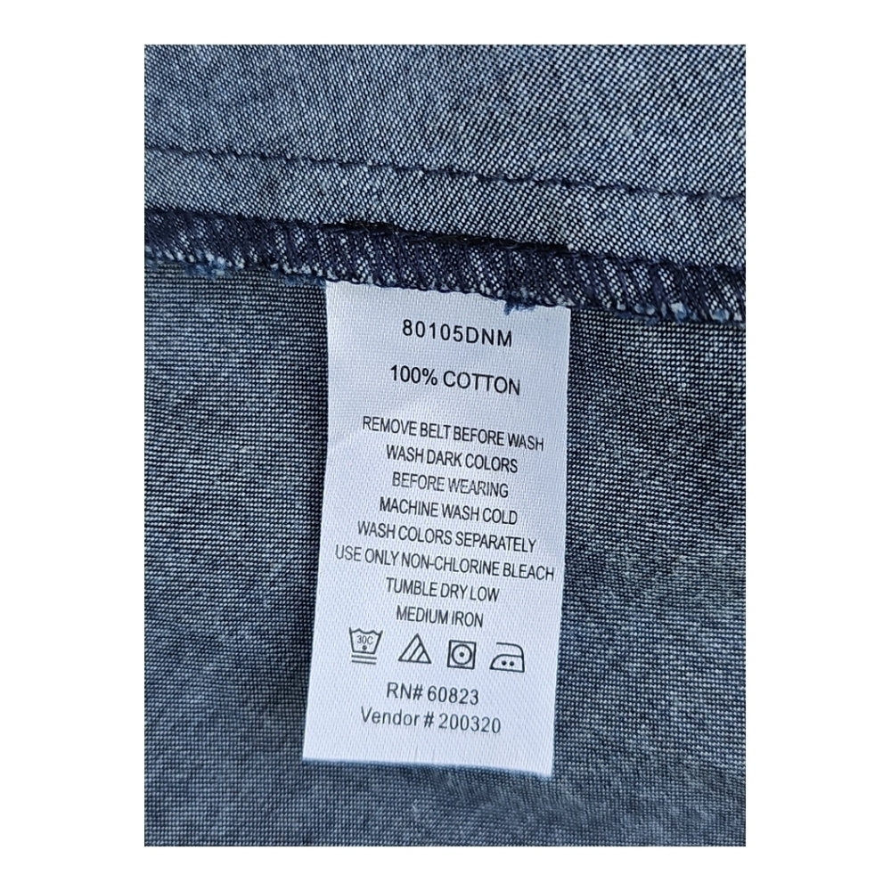 VINTAGE 90s Clues Collection Dark Wash Denim Dress  Size 8 - Picture 3 of 7